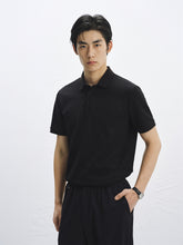 Men's Allover Letter Print Polo Shirt